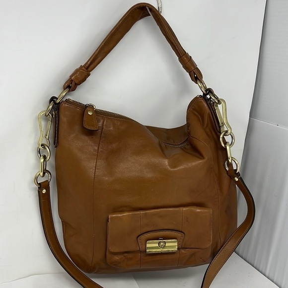 Coach Kristin 14783 Brown Leather Shoulder Crossbody Bag - Picture 3 of 14